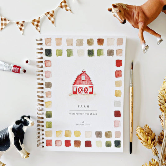 Watercolor Workbook - Farm - Emily Lex