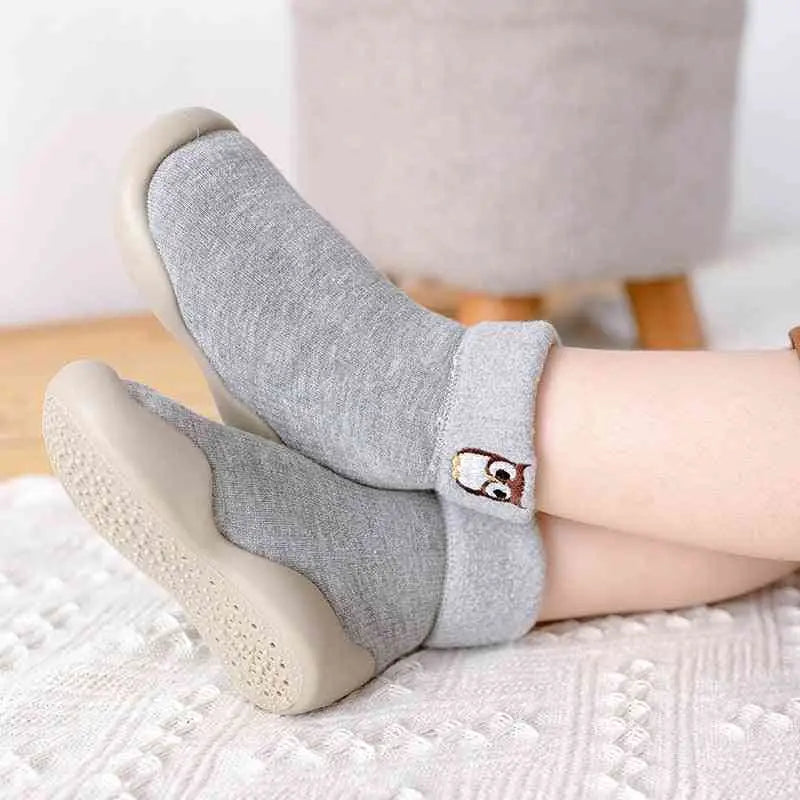 Baby Animal Sock Shoes - Owl - Grookz Shoes