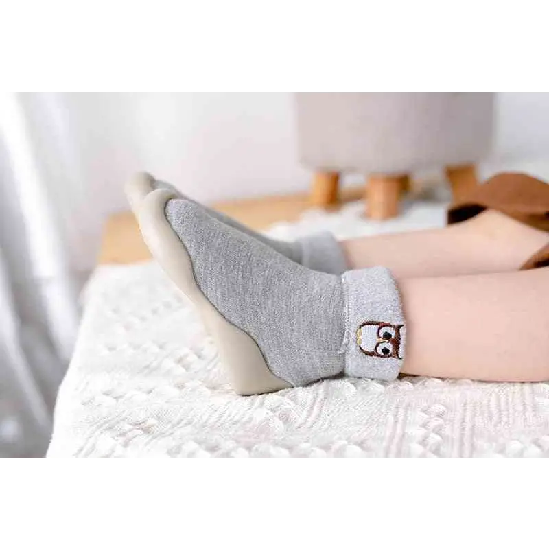 Baby Animal Sock Shoes - Owl - Grookz Shoes