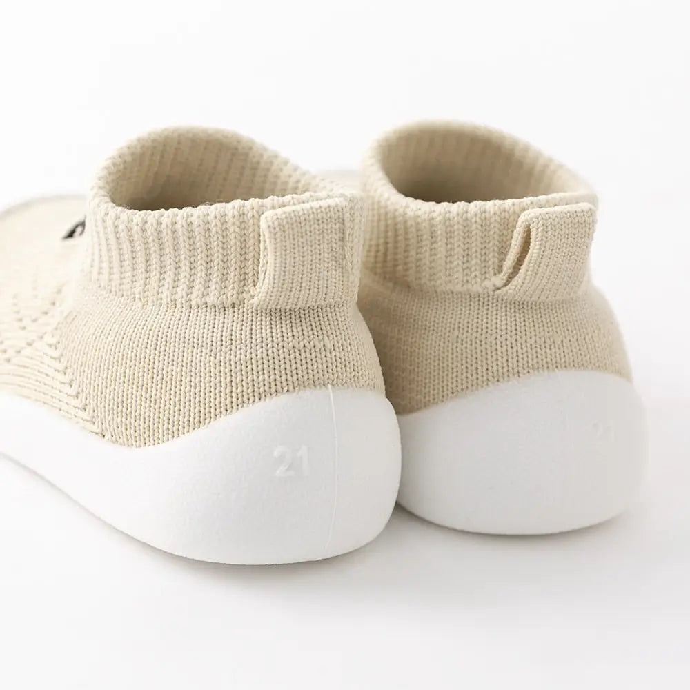 Baby ’B’ Sock Shoes - Khaki - Grookz Shoes
