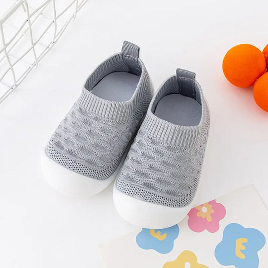 Baby First Walkers - Gray - 0-6 Months - Grookz Shoes