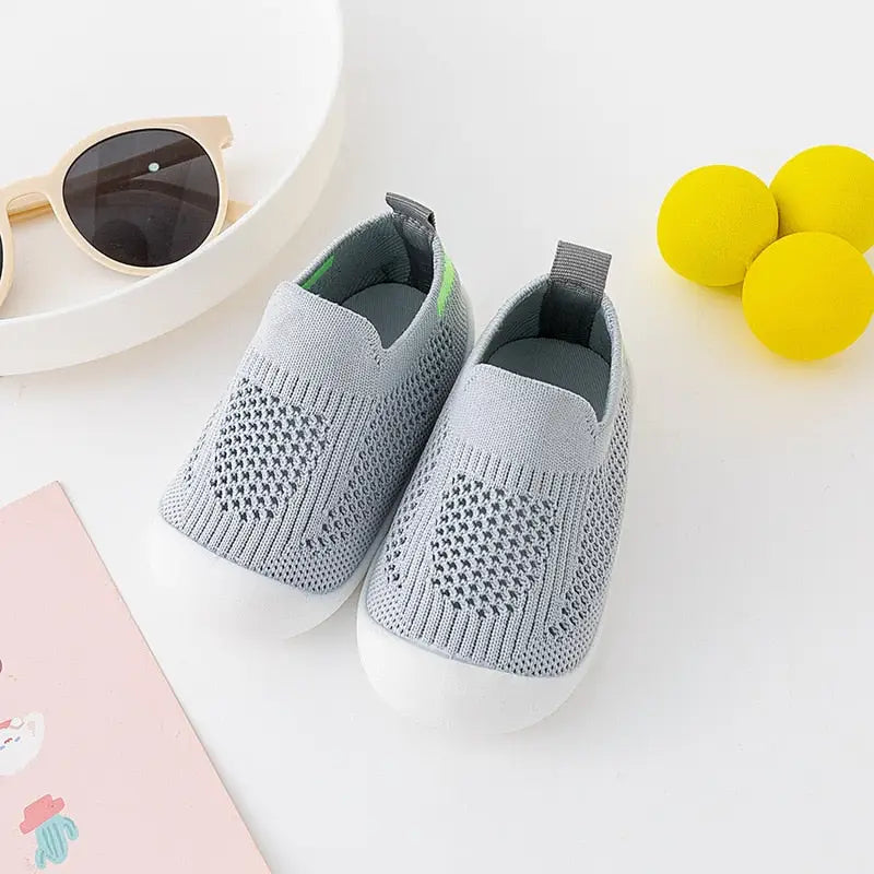 Baby First Walkers - Gray - 0-6 Months - Grookz Shoes
