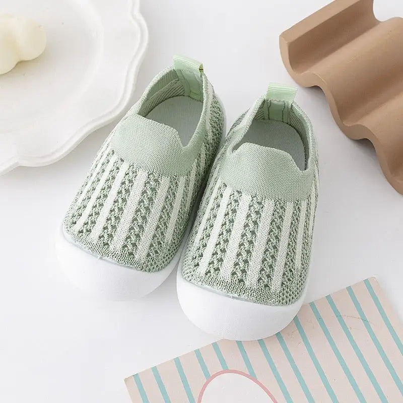 Baby First Walkers - Green Mix - 0-6 Months - Grookz Shoes