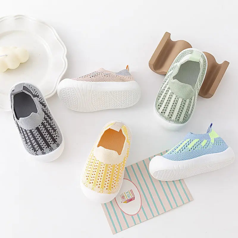 Baby First Walkers - Green Mix - Grookz Shoes