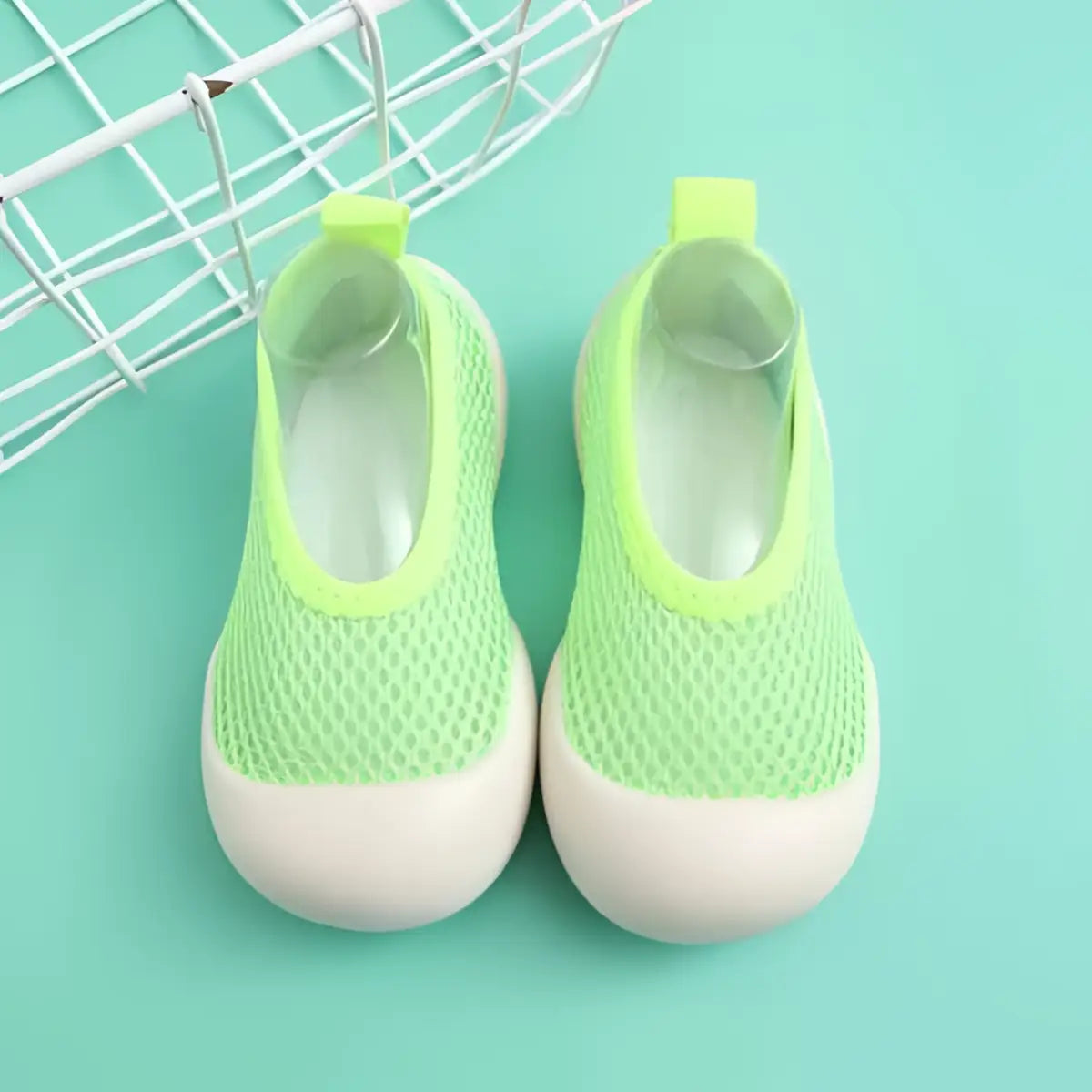 Baby First Walkers - Light Green - 0-6 Months - Grookz Shoes