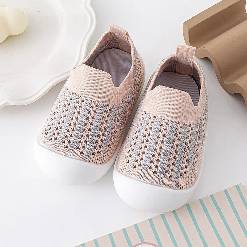 Baby First Walkers - Pink Mix - 0-6 Months - Grookz Shoes