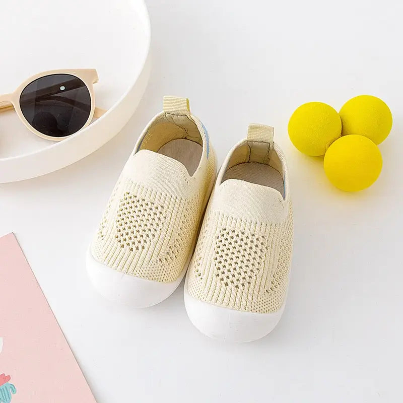 Baby First Walkers - Yellow - 0-6 Months - Grookz Shoes