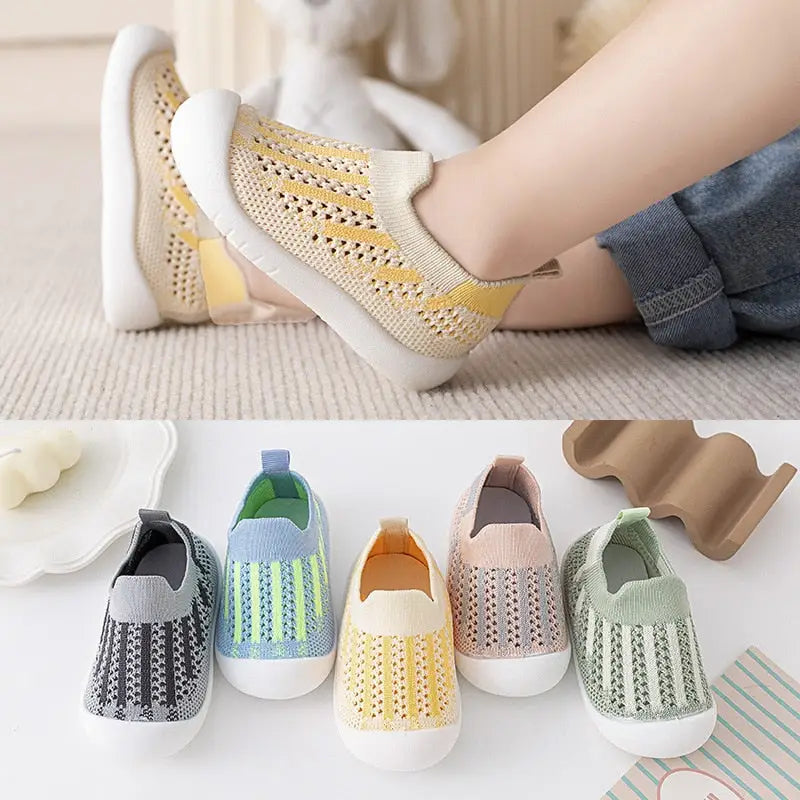 Baby First Walkers - Yellow Mix - Grookz Shoes