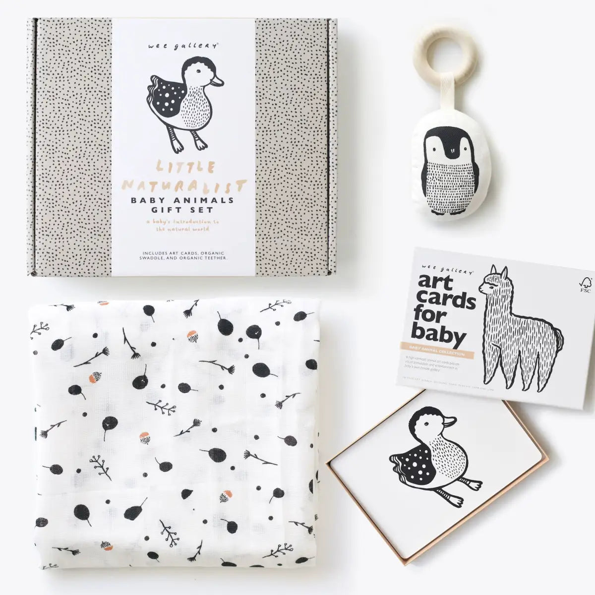 Baby Gift Set - Baby Animals - Newborn Toy - Wee Gallery