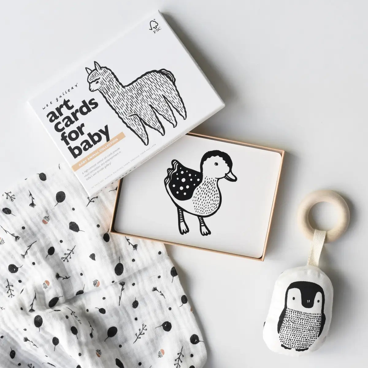 Baby Gift Set - Baby Animals - Newborn Toy - Wee Gallery