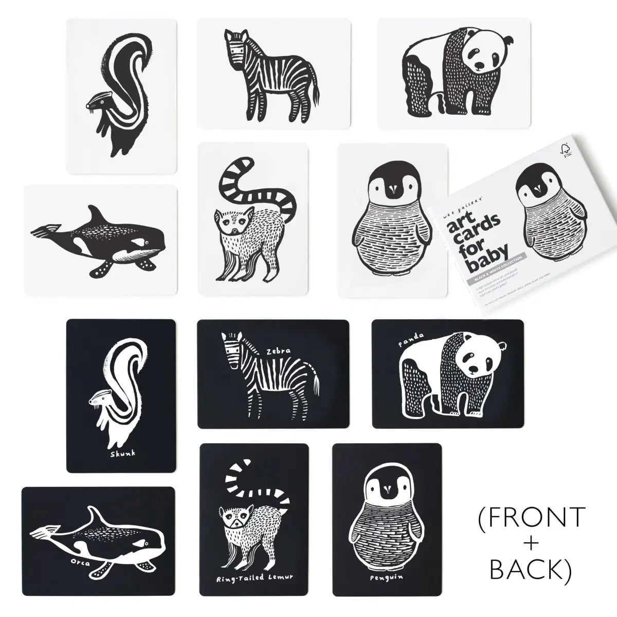 Baby Gift Set - Black + White - Newborn Toy - Wee Gallery