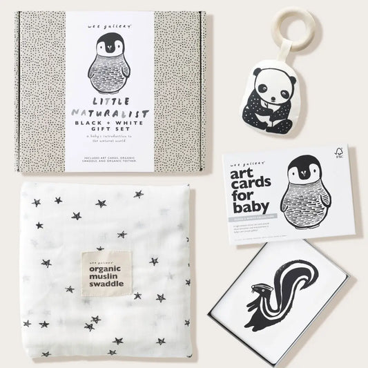 Baby Gift Set - Black + White - Newborn Toy - Wee Gallery