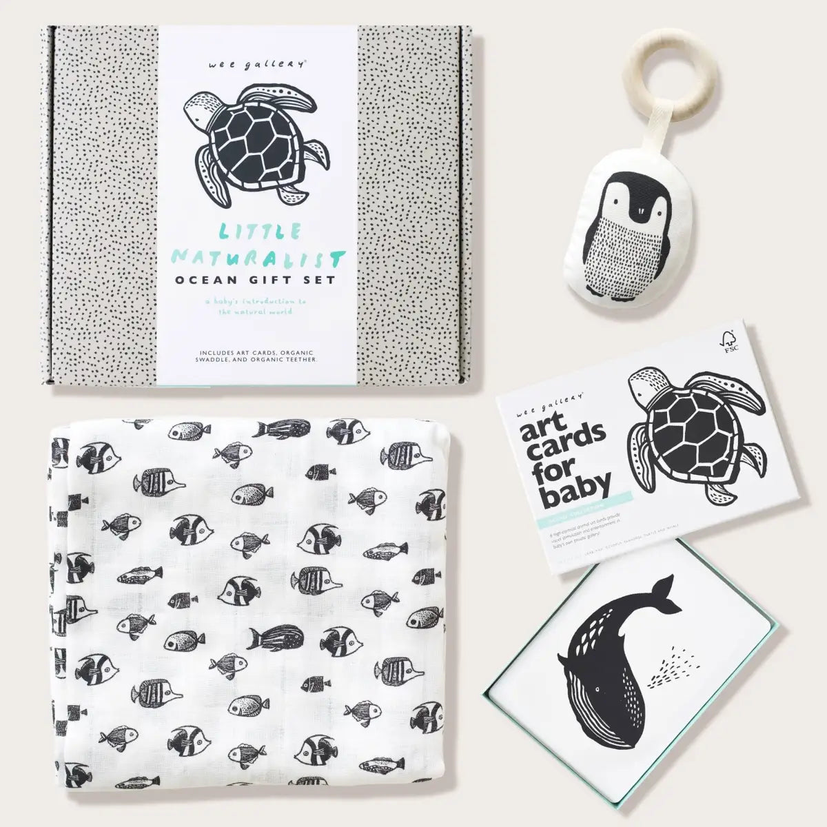 Baby Gift Set - Ocean - Newborn Toys - Wee Gallery