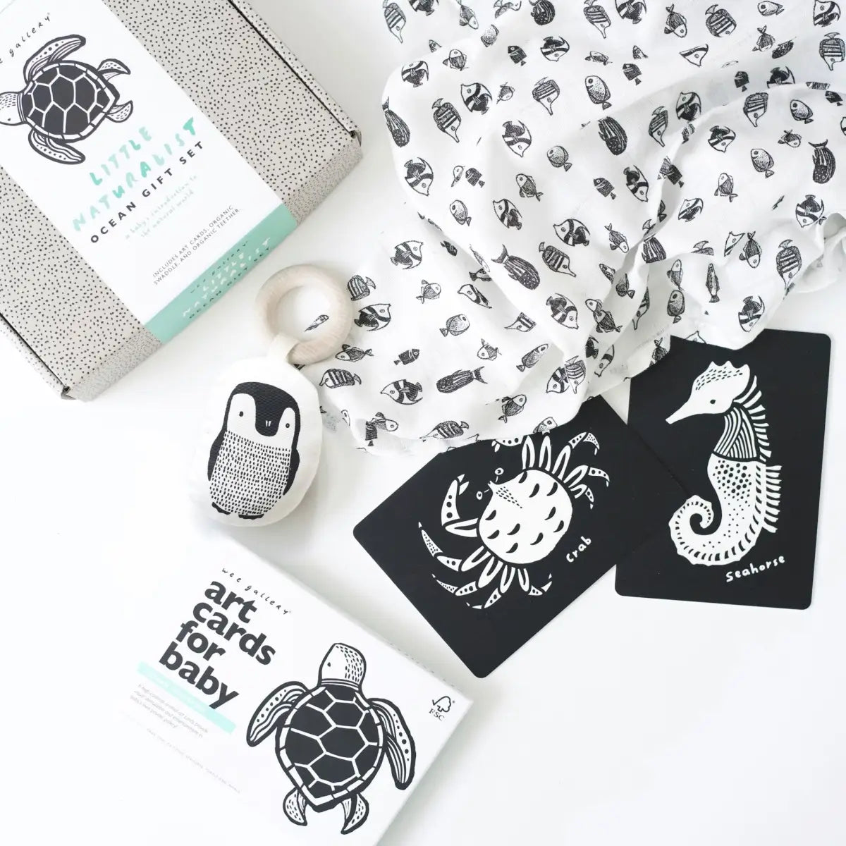 Baby Gift Set - Ocean - Newborn Toys - Wee Gallery
