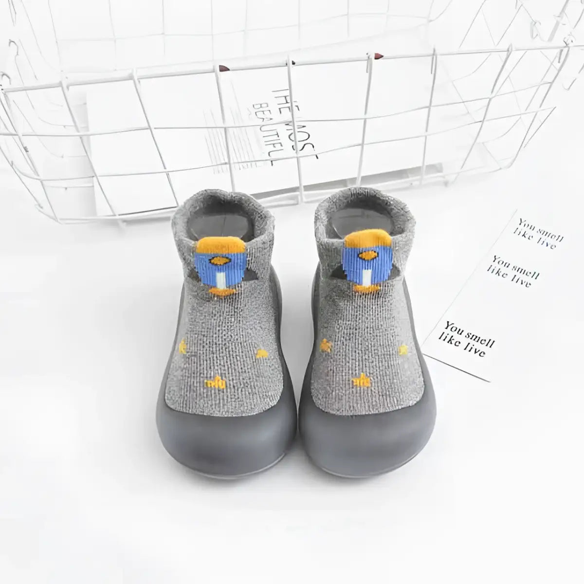 Baby Pattern Sock Shoes - Bull - 0-6 Months - Grookz Shoes