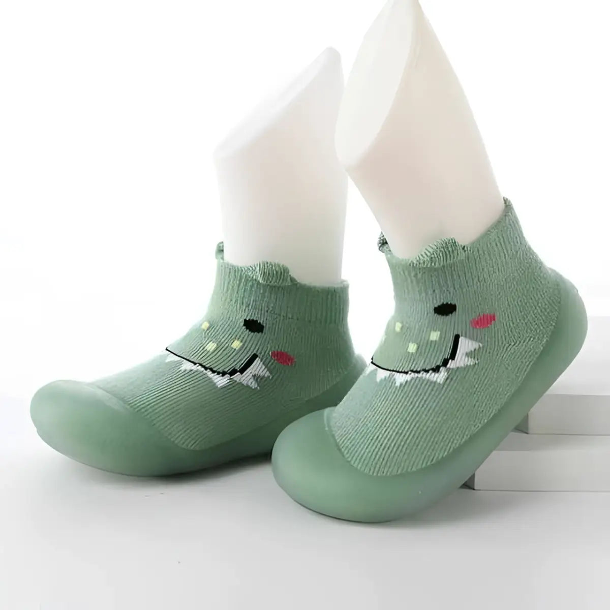 Baby Pet Sock Shoes - Monster Green - 0-6 Months - Grookz Shoes