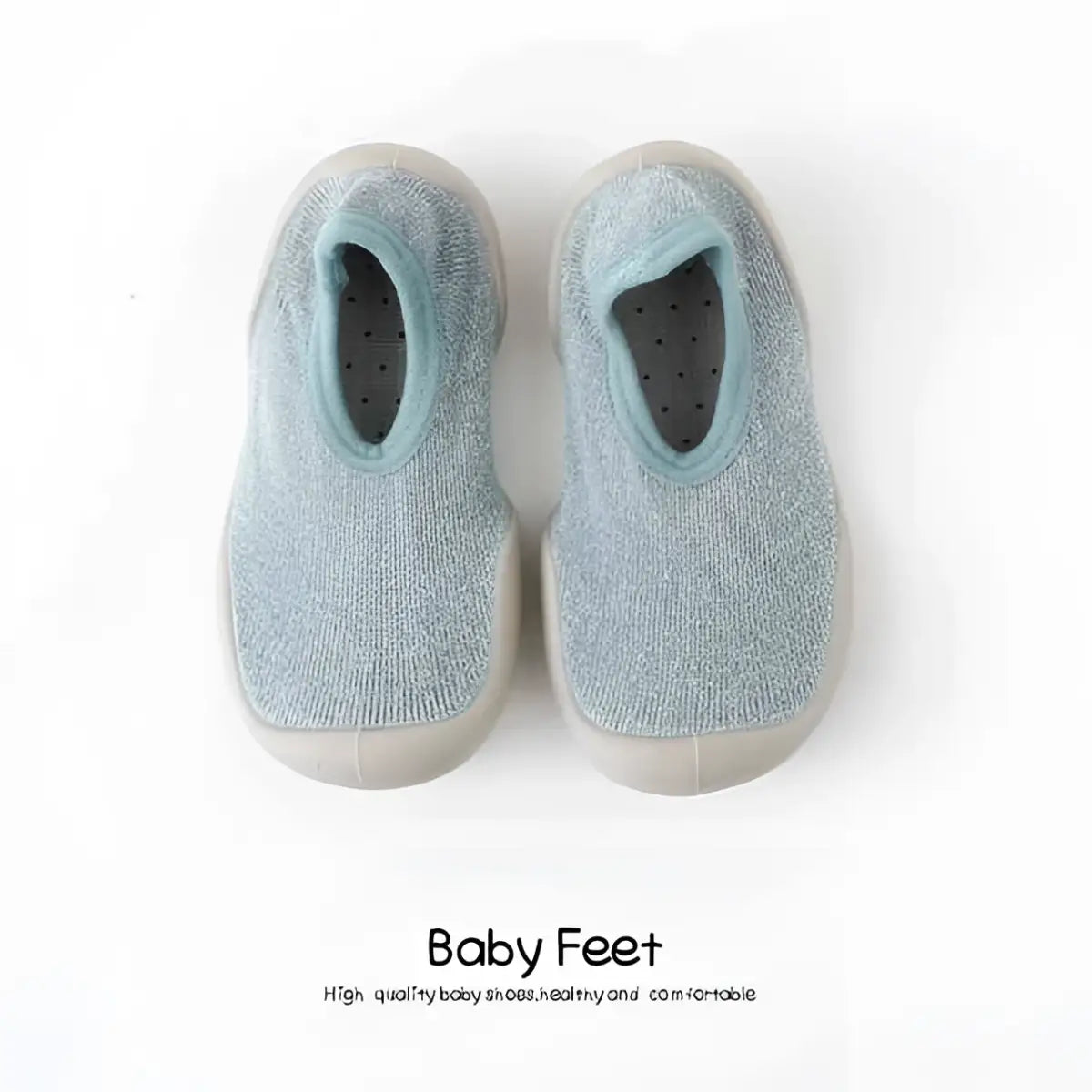 Baby Sock Shoes - Light Blue - 0-6 Months - Grookz Shoes