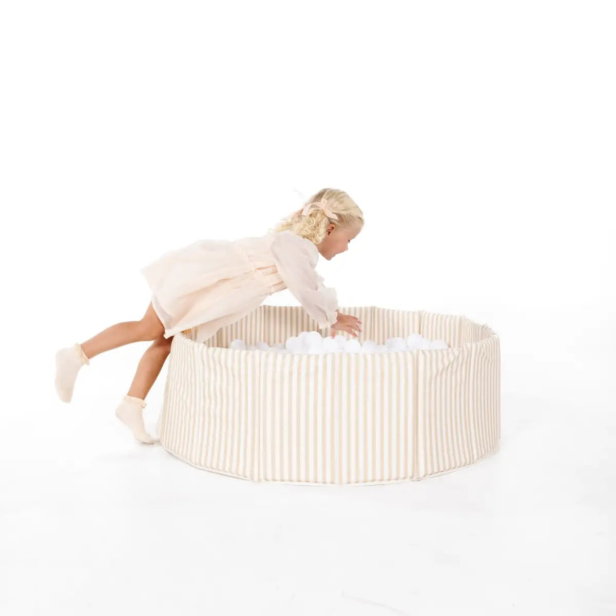 Baby or Toddler Play Ball Pit - Cafe Stripe - Gathre