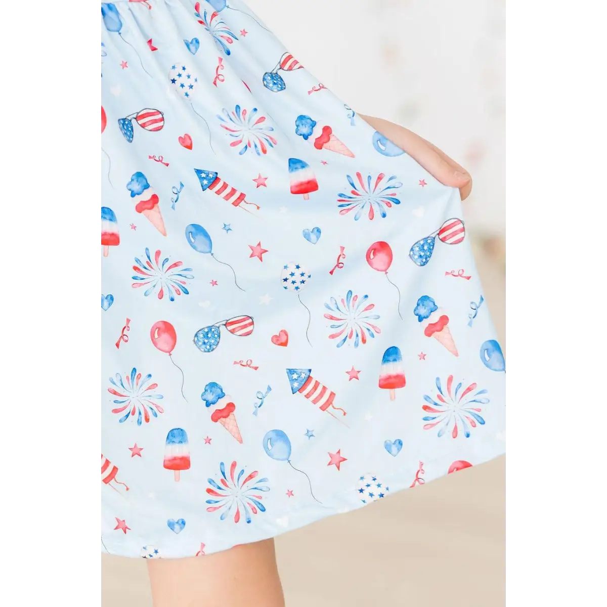 Ruffle Cross Back Dress - Baby You’re a Firework - July 4th Patriotic - Mila & Rose ®
