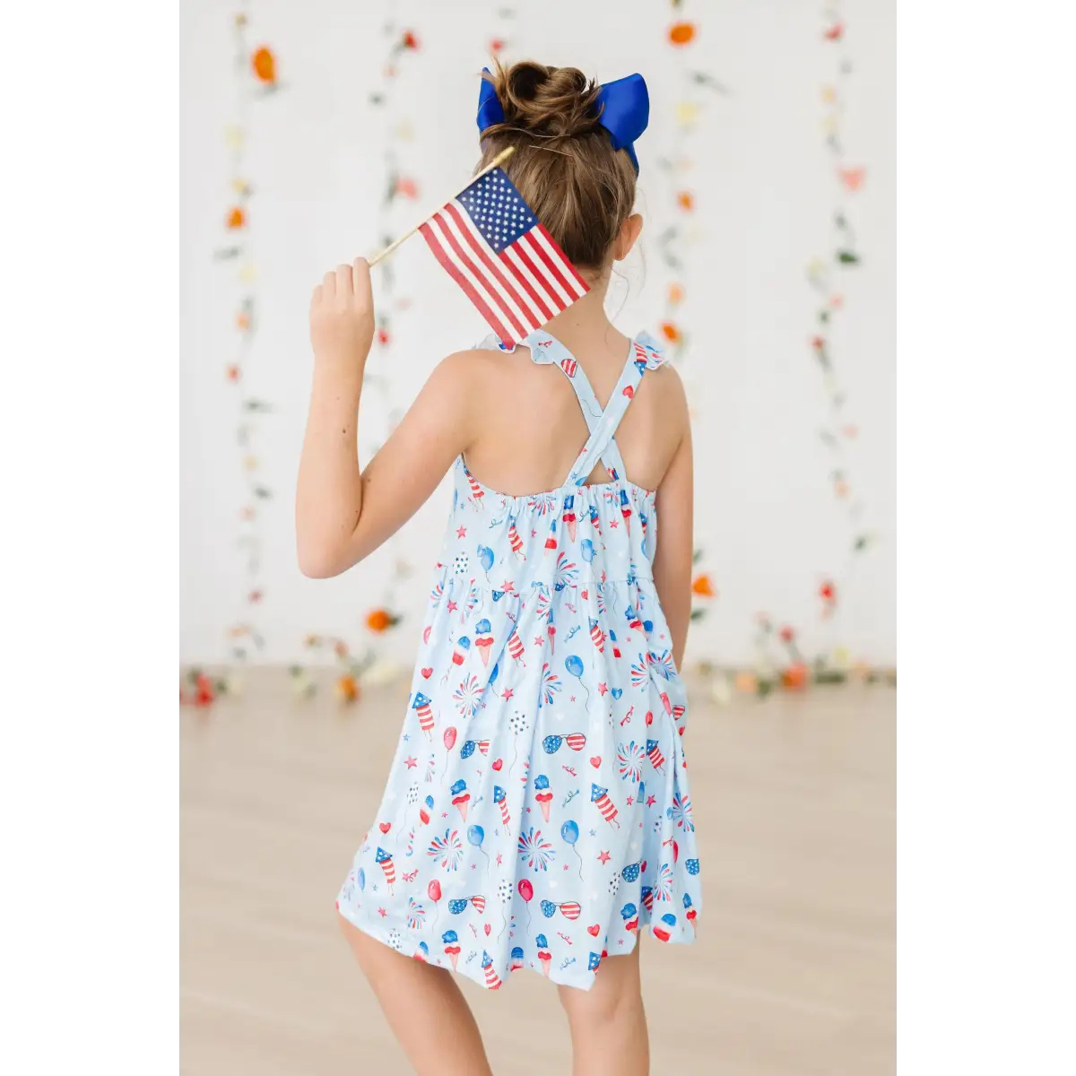Ruffle Cross Back Dress - Baby You’re a Firework - July 4th Patriotic - Mila & Rose ®