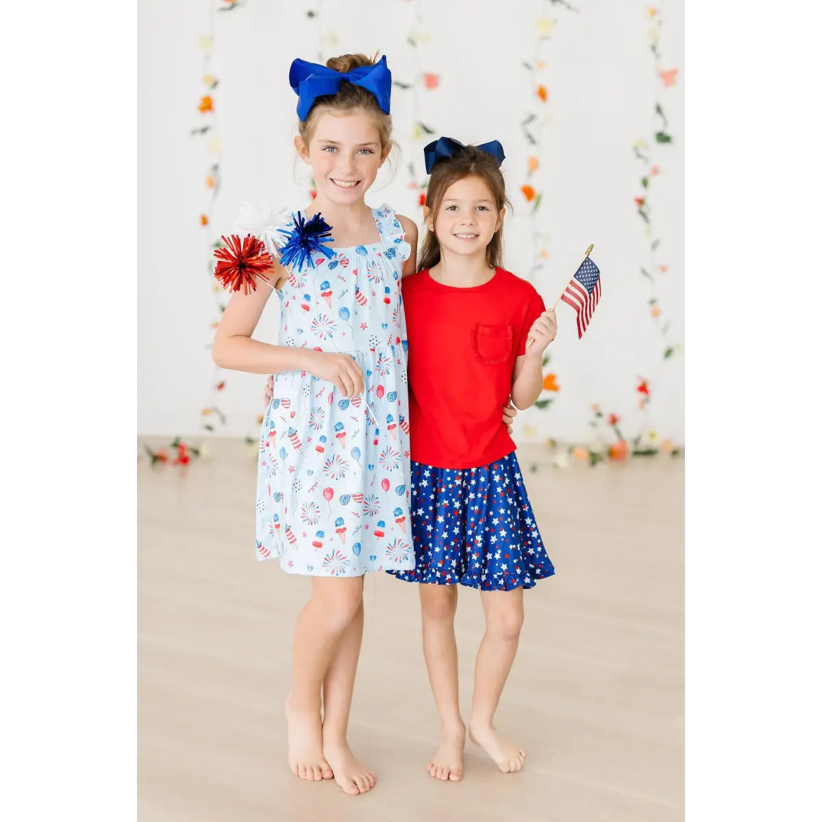 Ruffle Cross Back Dress - Baby You’re a Firework - July 4th Patriotic - Mila & Rose ®