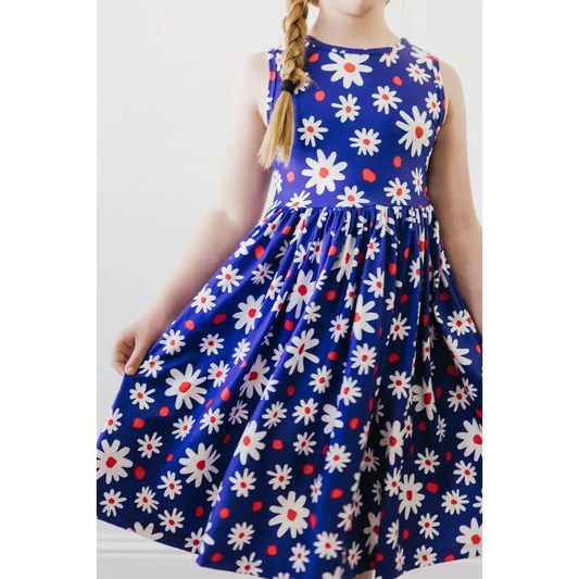 Tank Twirl Dress - Baby You’re a Firework - Patriotic Floral - Mila & Rose ®