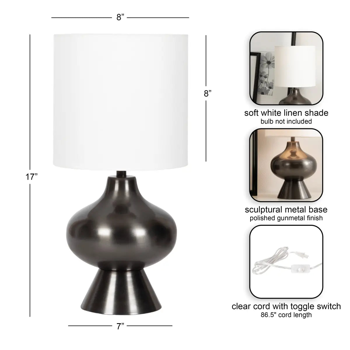 Bahira Modern Tabletop Lamp - kateandlaurel