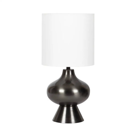 Bahira Modern Tabletop Lamp - Pewter - kateandlaurel