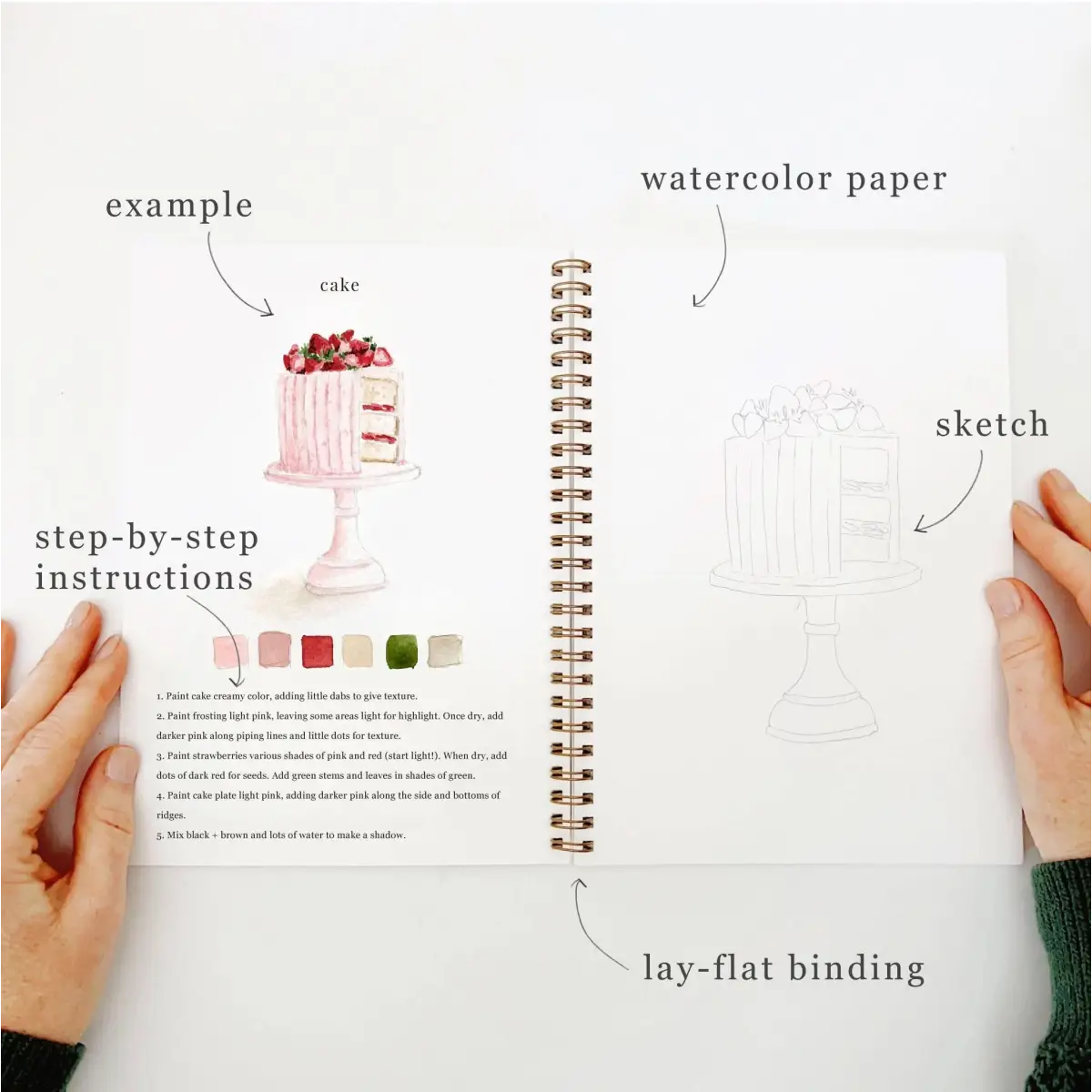 Watercolor Workbook - Baking - Emily Lex - emily lex studio