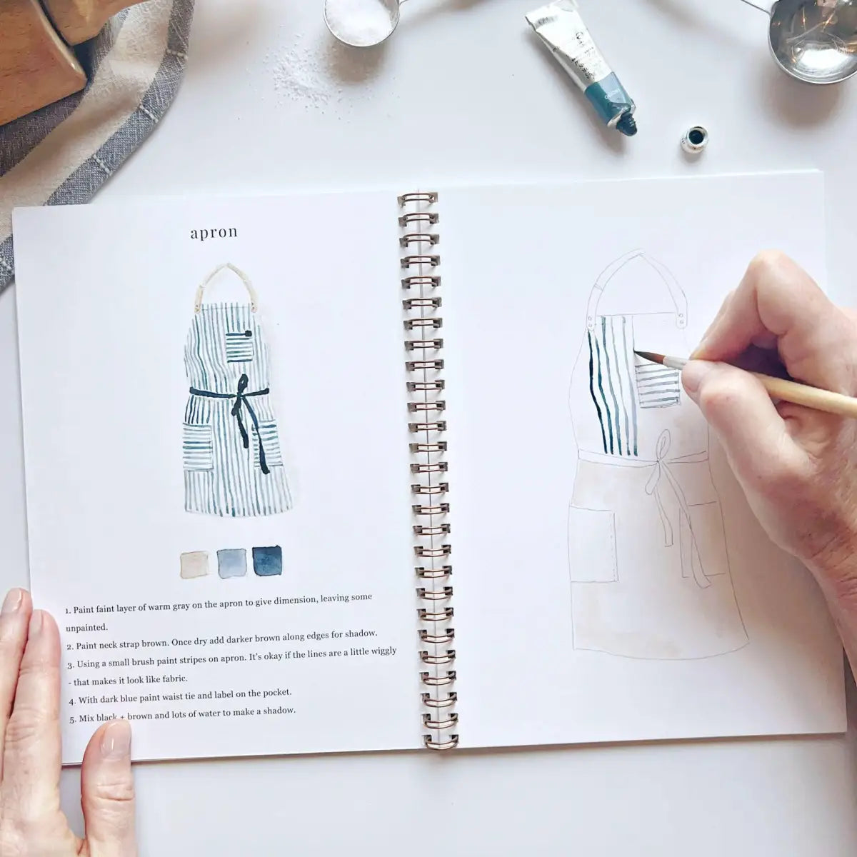 Watercolor Workbook - Baking - Emily Lex - emily lex studio