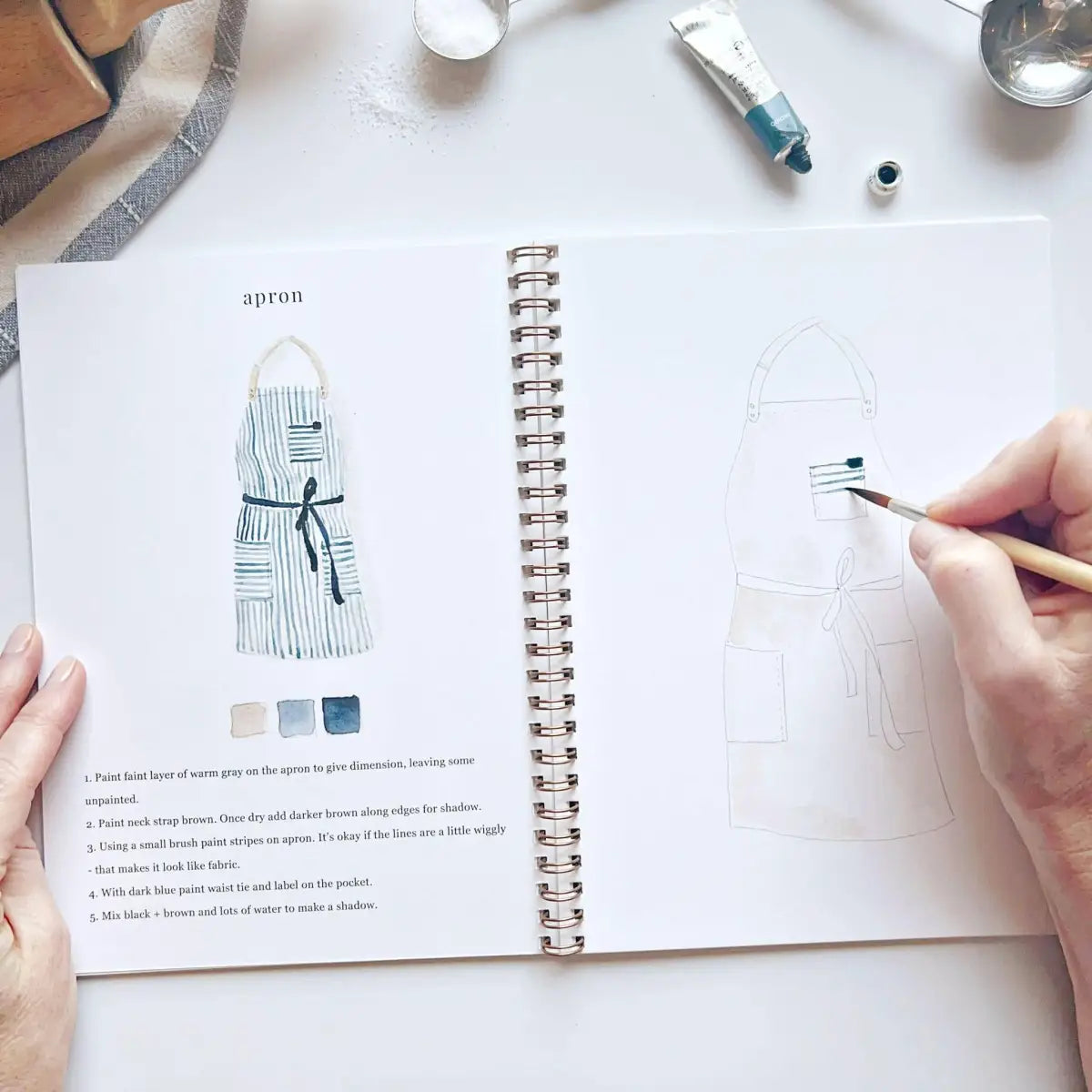 Watercolor Workbook - Baking - Emily Lex - emily lex studio
