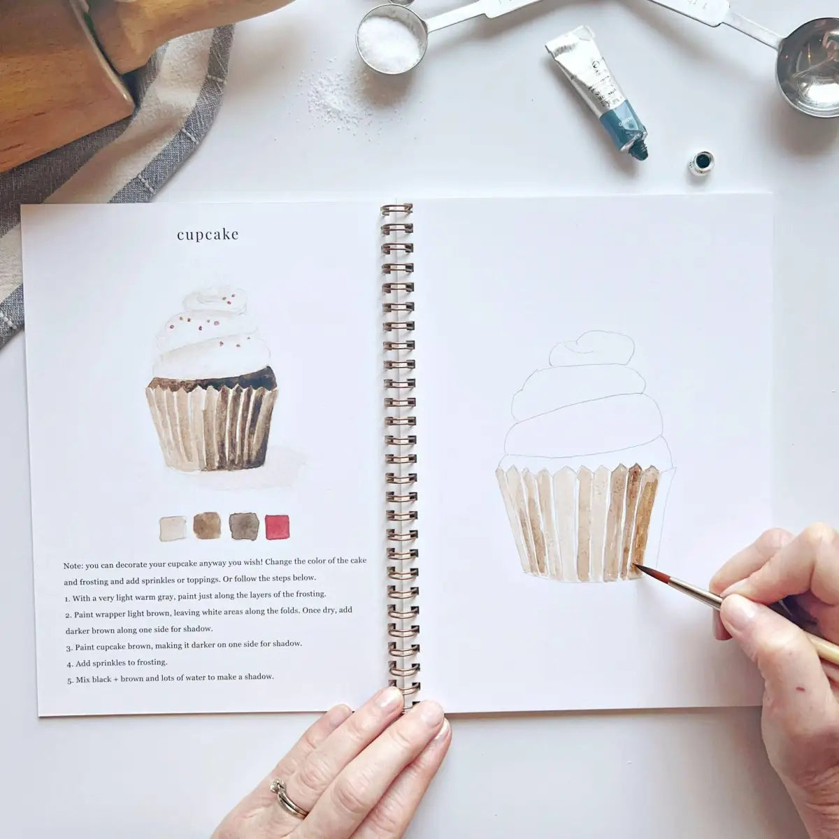 Watercolor Workbook - Baking - Emily Lex - emily lex studio