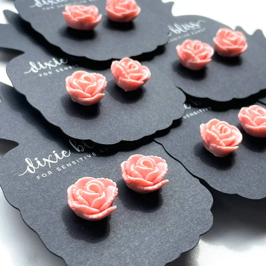 Ballet Slipper Roses Earrings - Dixie Bliss