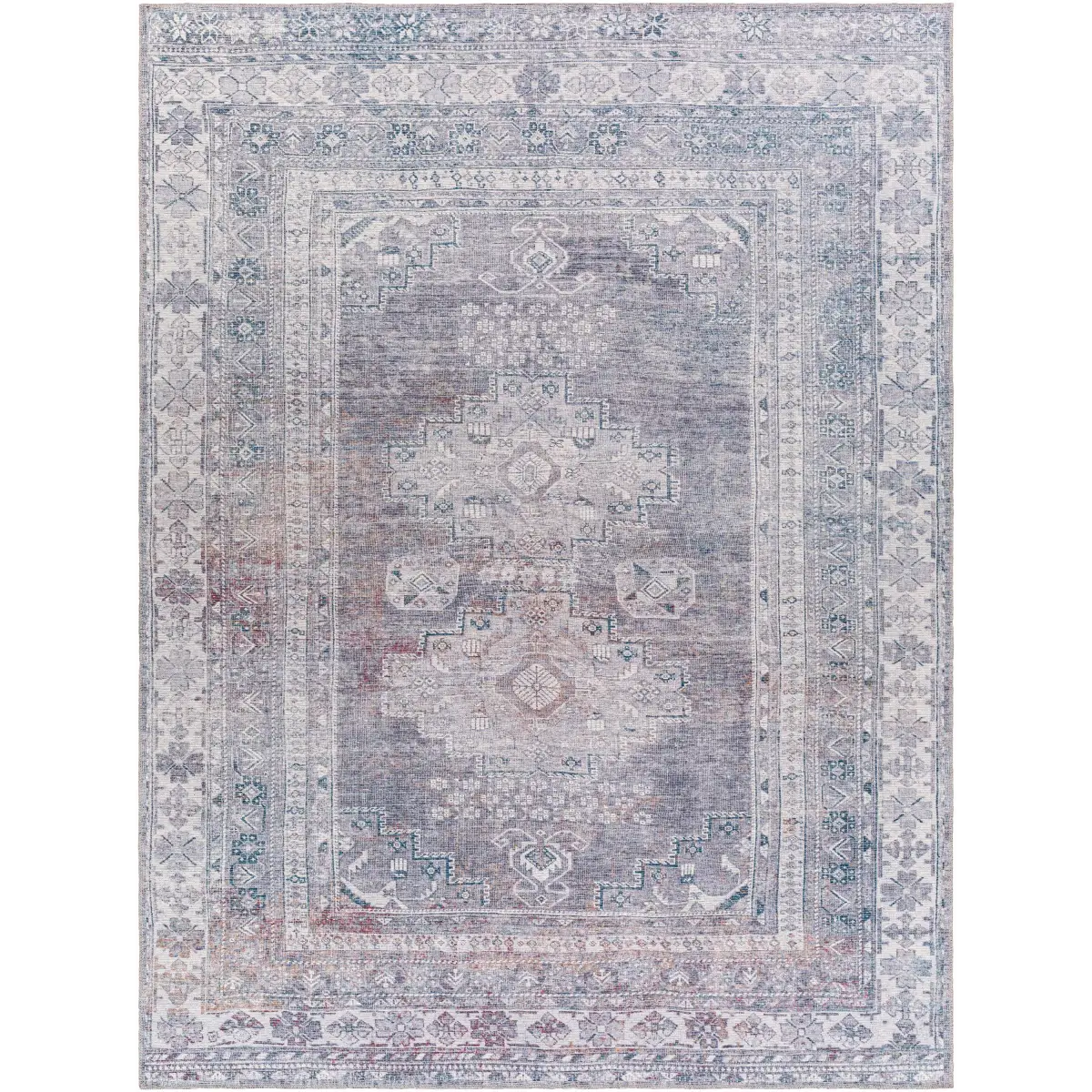 Baltinglass Gray Washable Area Rug - * 7’10’’ x 10’2’’ Rectangle - Boutique Rugs
