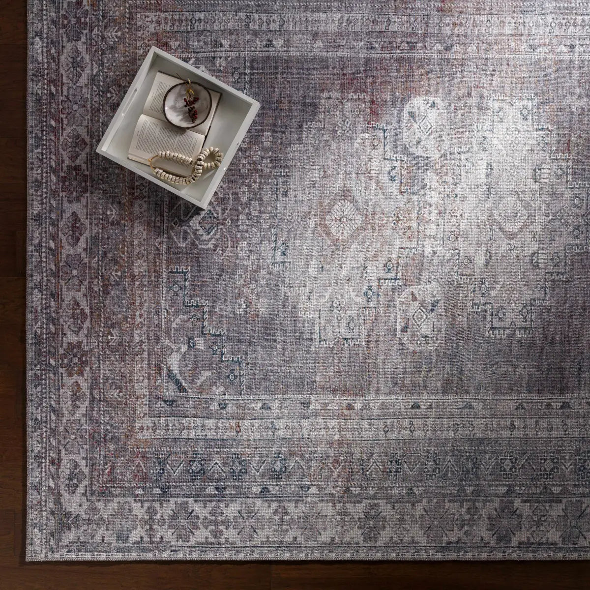 Baltinglass Gray Washable Area Rug - Boutique Rugs