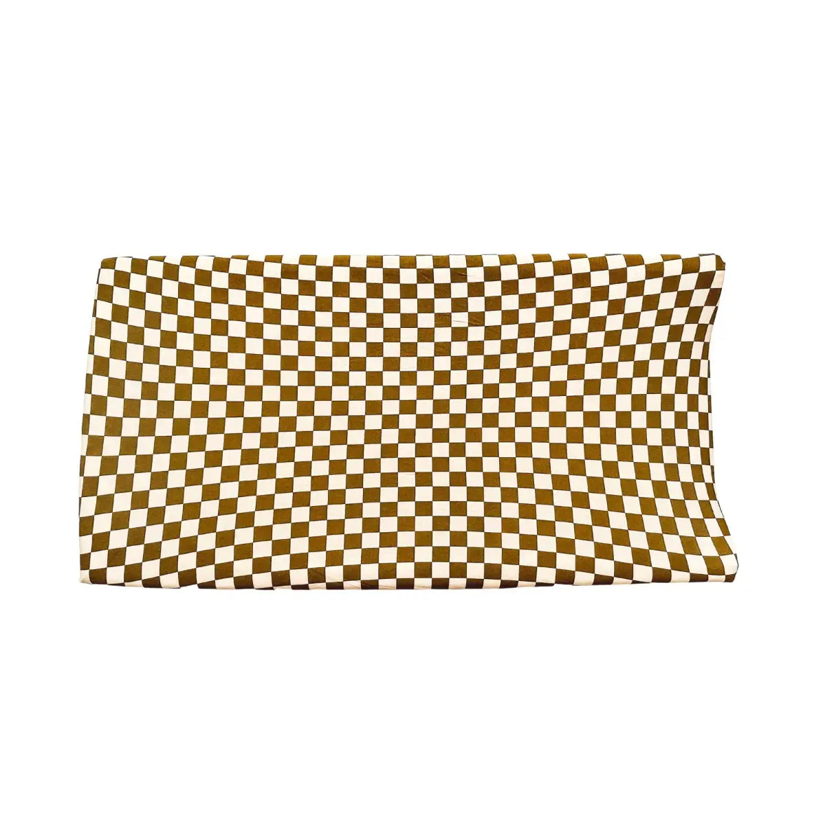 Bamboo Changing Pad Cover - Toffee Checkered - Harp Angel Boutique