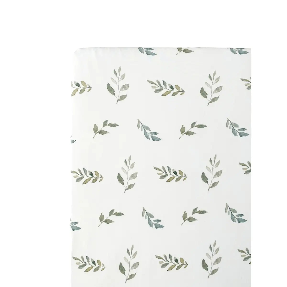Bamboo Fitted Crib Sheet - Green Leaves - Harp Angel Boutique