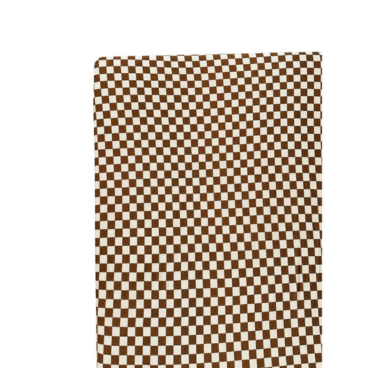 Bamboo Fitted Crib Sheet - Toffee Checkered - Standard - Harp Angel Boutique