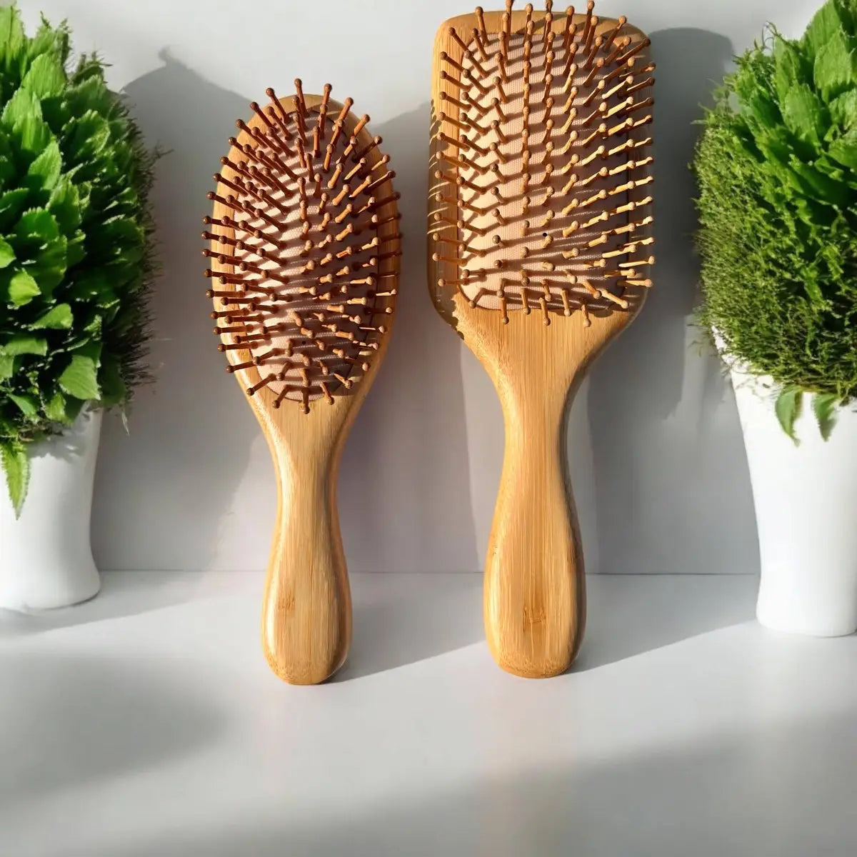 Bamboo Paddle Spa Hairbrush - Bamboo Switch