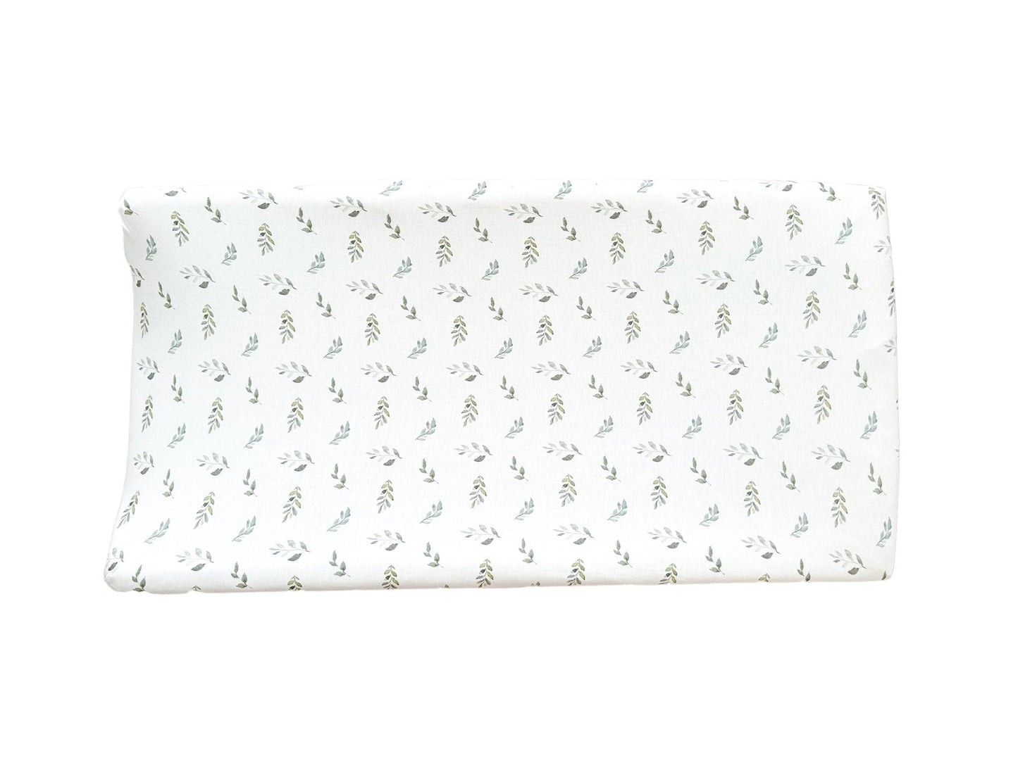 Bamboo Changing Pad Cover - Green Leaves - Harp Angel Boutique