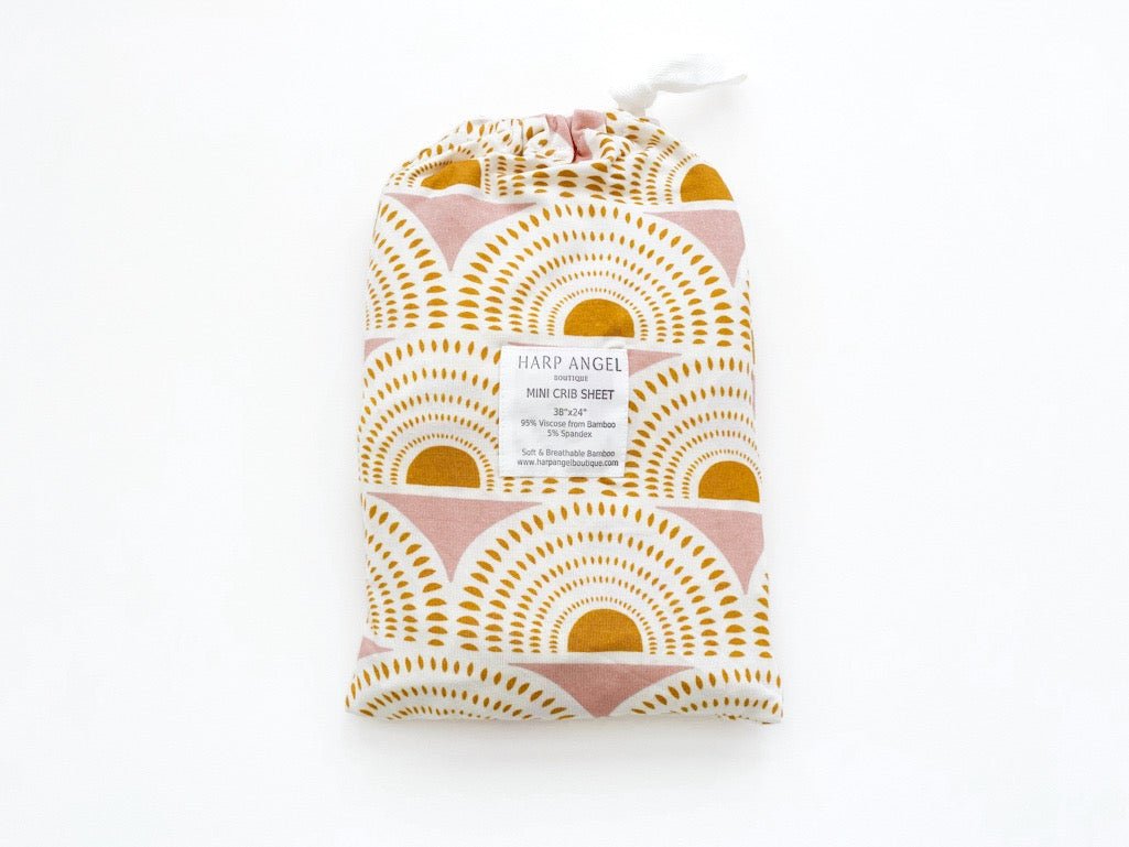 Bamboo Changing Pad Cover - Vintage Sunshine - Harp Angel Boutique
