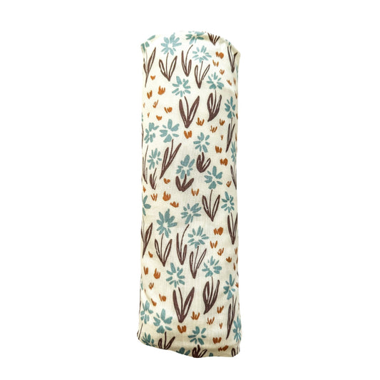 Bamboo Stretch Swaddle - La La Floral - Harp Angel Boutique
