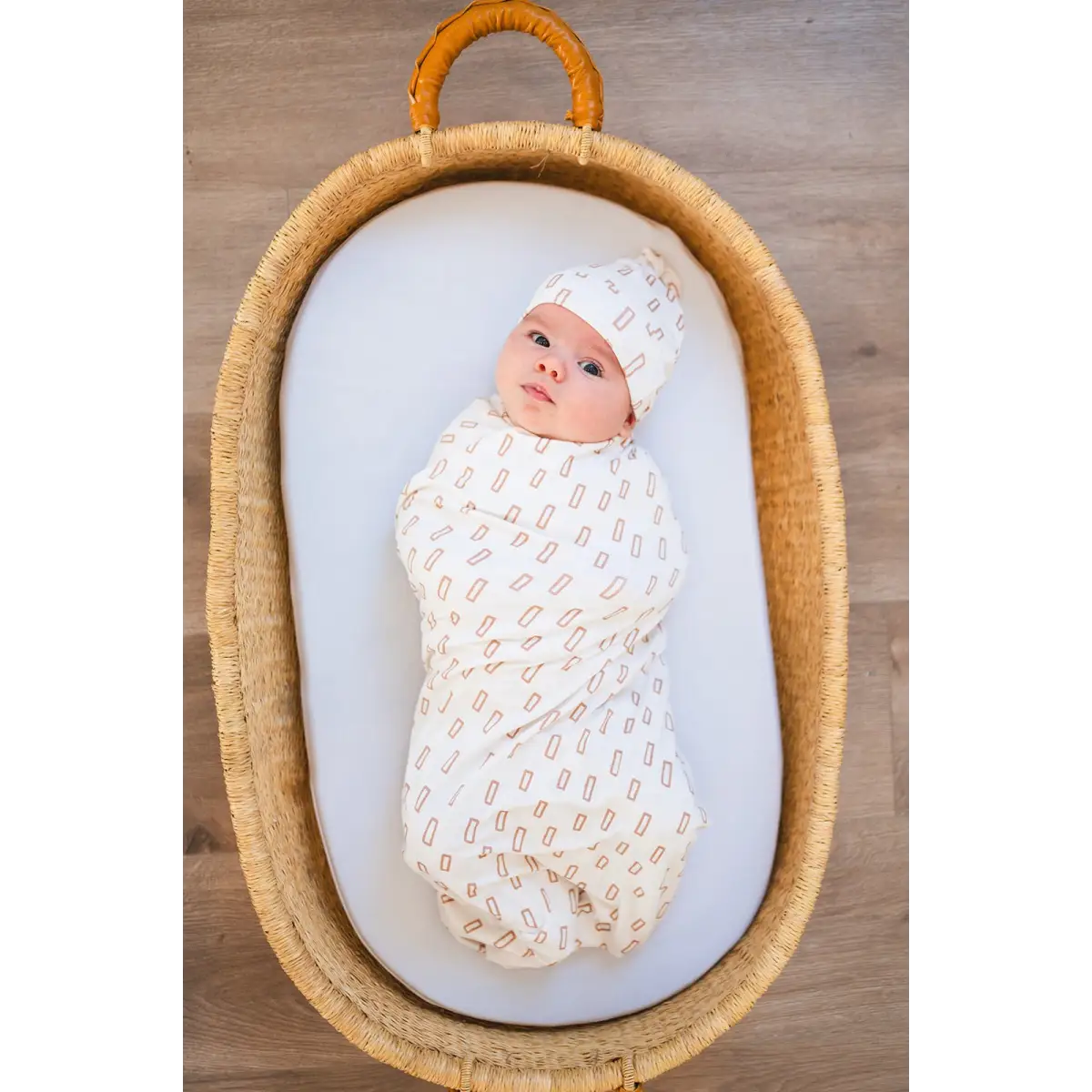 Bamboo Stretch Swaddle - Neutral Rectangle - Harp Angel Boutique