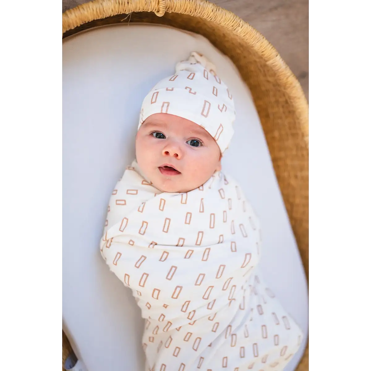 Bamboo Stretch Swaddle - Neutral Rectangle - Harp Angel Boutique