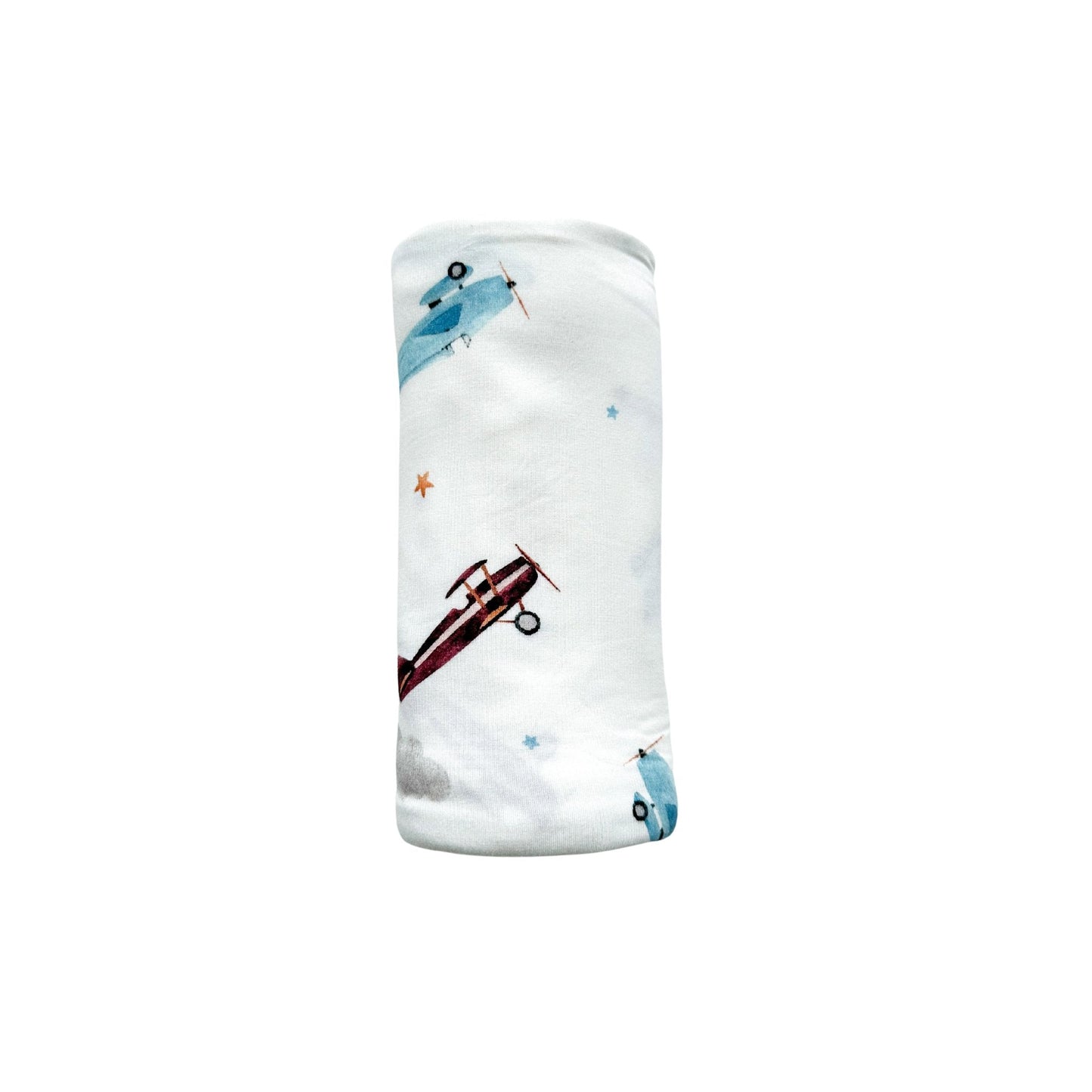 Bamboo Stretch Swaddle - Vintage Airplane - Swaddle Only - Harp Angel Boutique