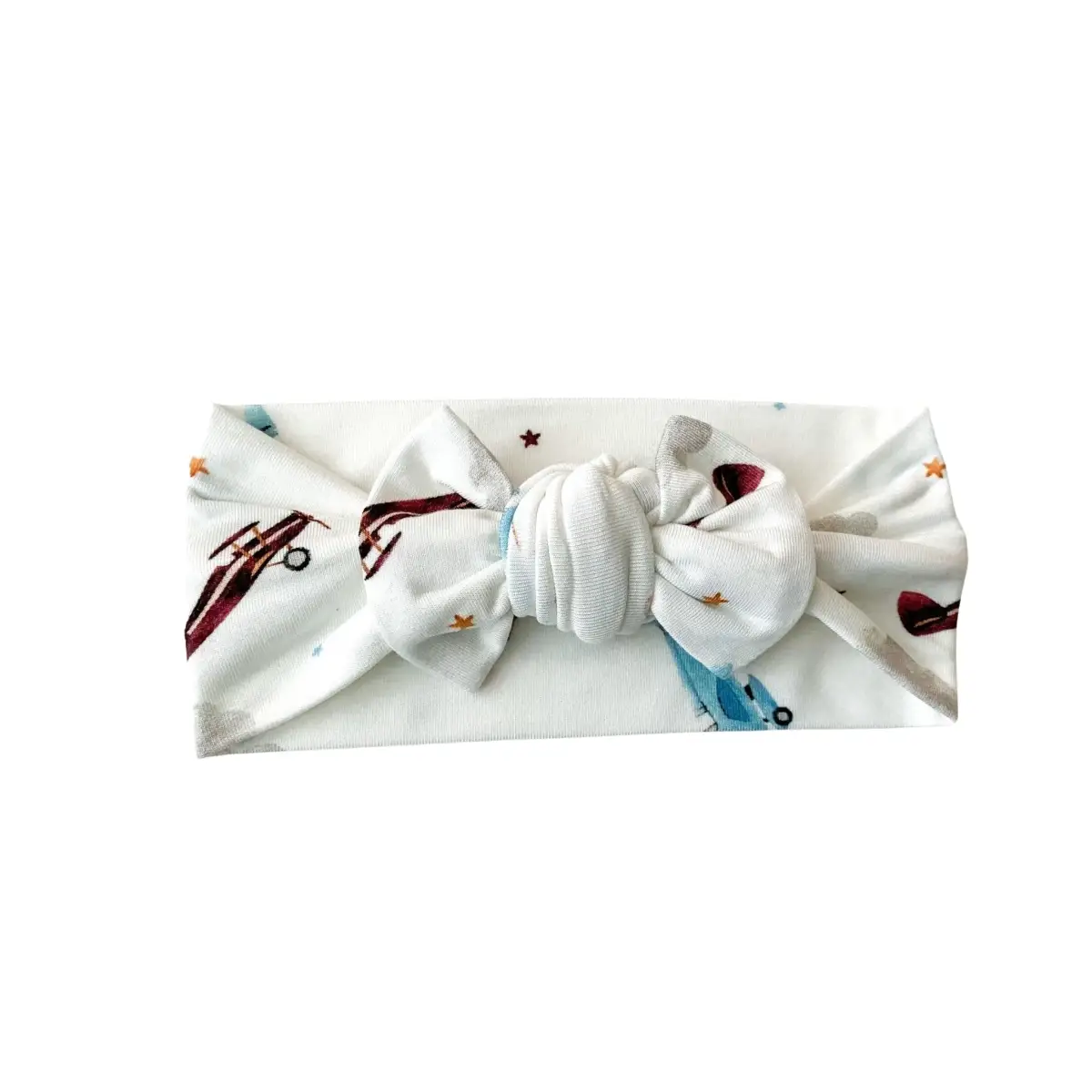 Bamboo Stretch Swaddle - Vintage Airplane - Swaddle + Headband - Harp Angel Boutique