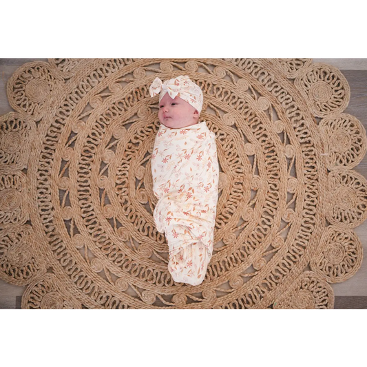 Bamboo Stretch Swaddle - Wildflower - Harp Angel Boutique