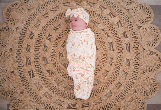Bamboo Stretch Swaddle - Wildflower - Harp Angel Boutique