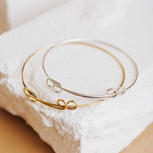 Bangle Bracelet - Gold or Silver - Adjustable - Bel Kai