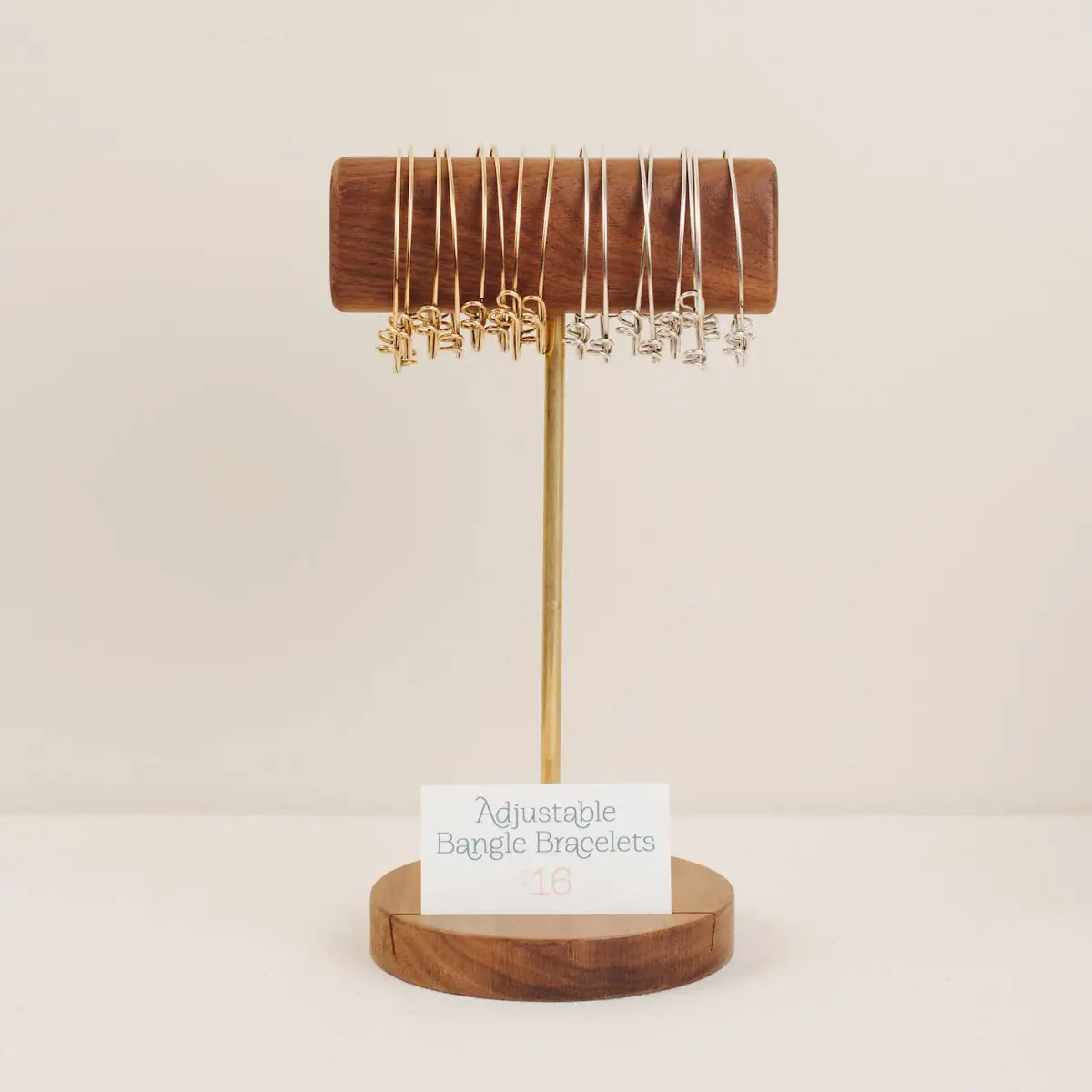 Bangle Bracelet - Gold or Silver - Adjustable - Bel Kai